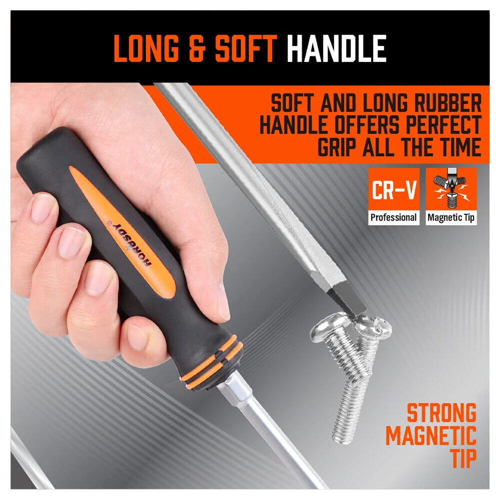 10Pcs Magnetic Screwdriver Set Phillips Slotted Magnetizer