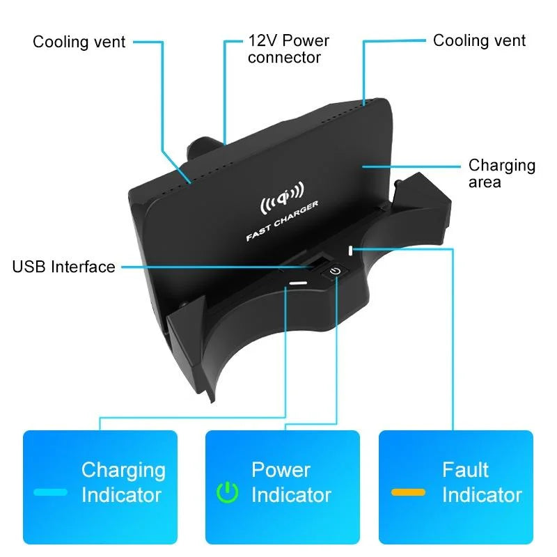 10W Wireless Charger For Bmw X1 2016-2019 - Qi Standard Quick Charging-1915197524046647297