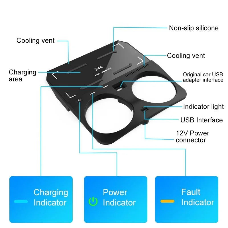 10W Wireless Charger For Bmw X6 2020-2022 - Qi Standard Quick Charging-1915197592824844289