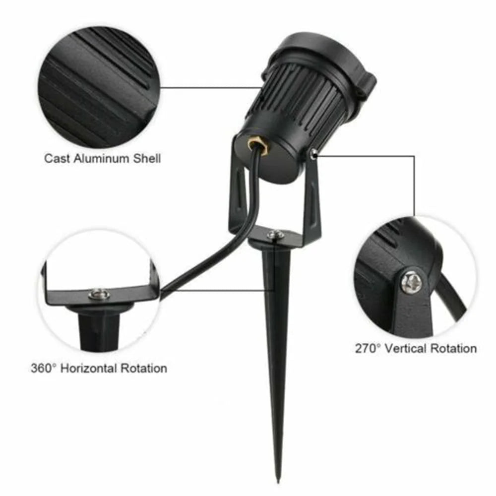 10X 12V LED waterproof Outdoor Garden Spotlights landscape