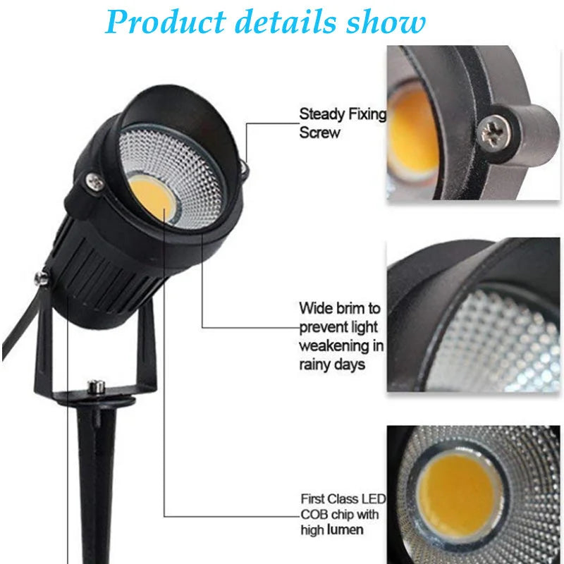 10X 12V LED waterproof Outdoor Garden Spotlights landscape