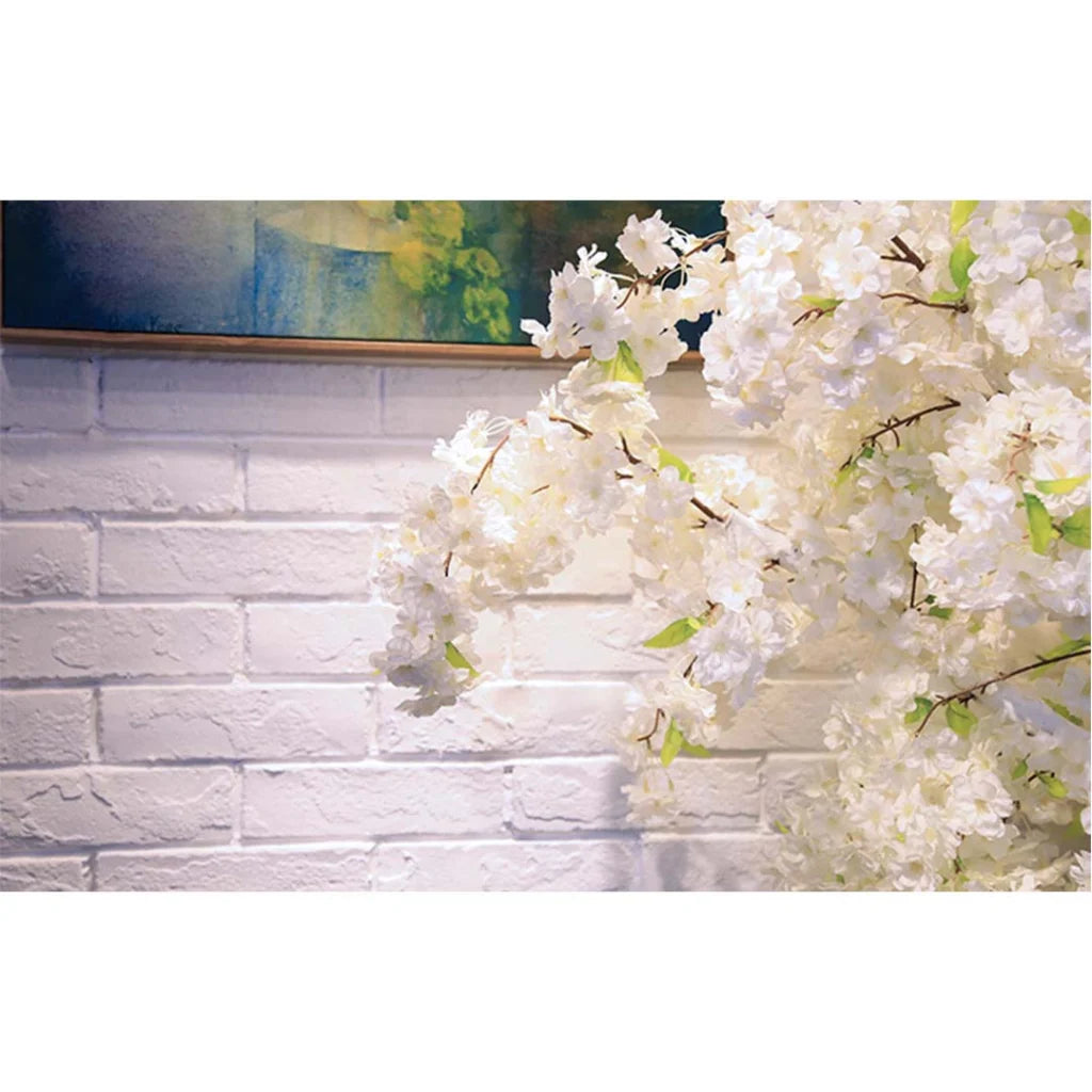 10X Artificial Silk Flower Fake Cherry Blossom Bouquet Table Decor White - Premium