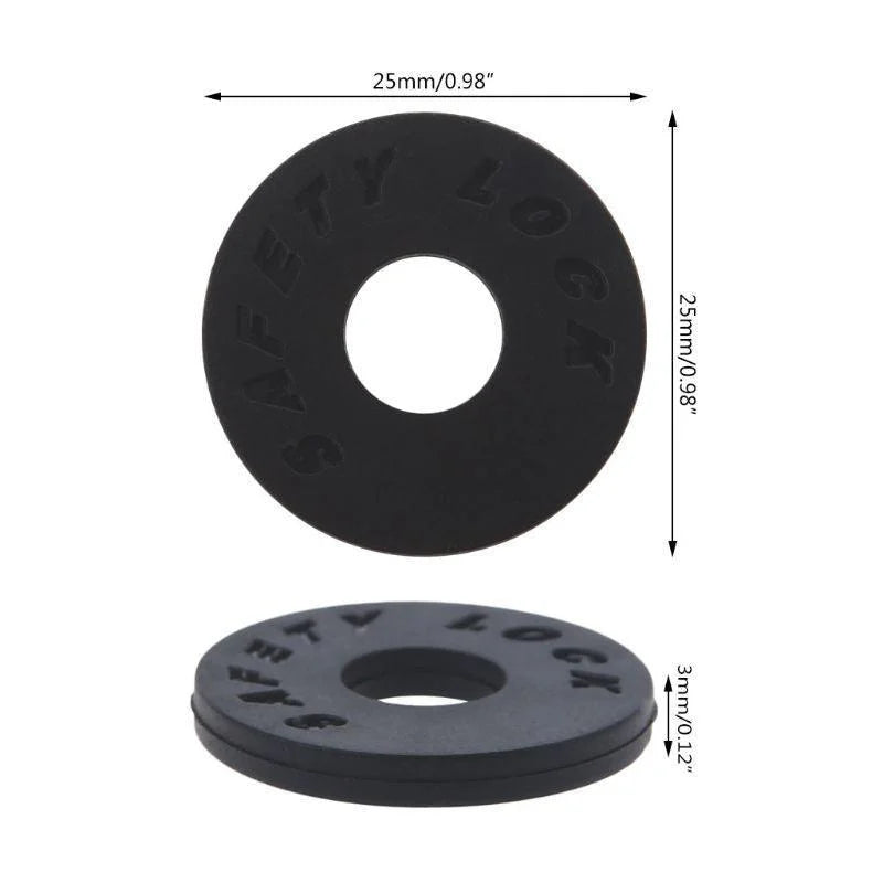 10X Black Guitar Strap Locks Anti-Slip for Acoustic