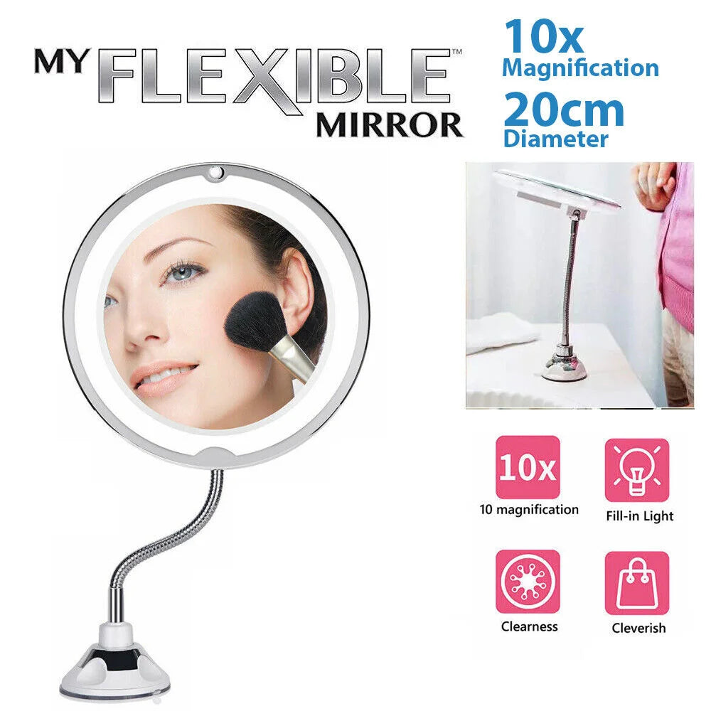 10X LED Magnifying Makeup Mirror 360° Rotation - Health &