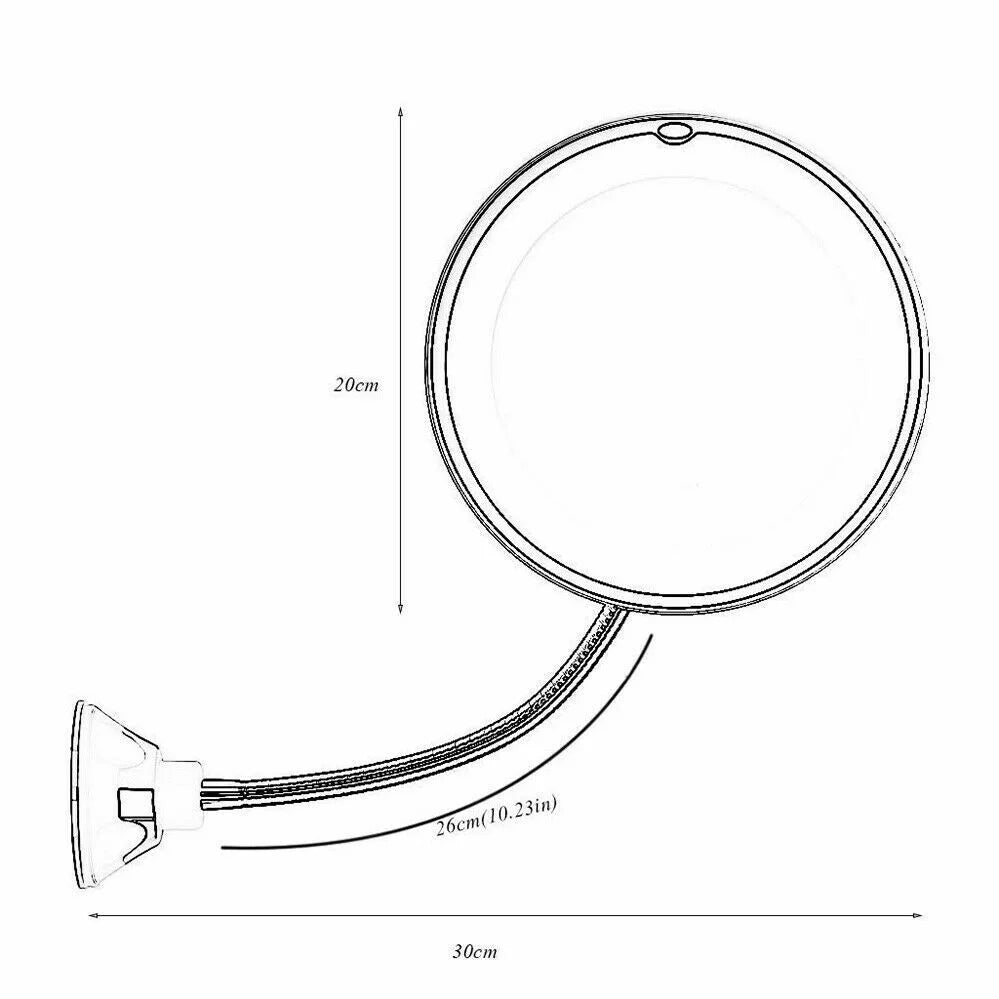10X LED Magnifying Makeup Mirror 360° Rotation - Health &
