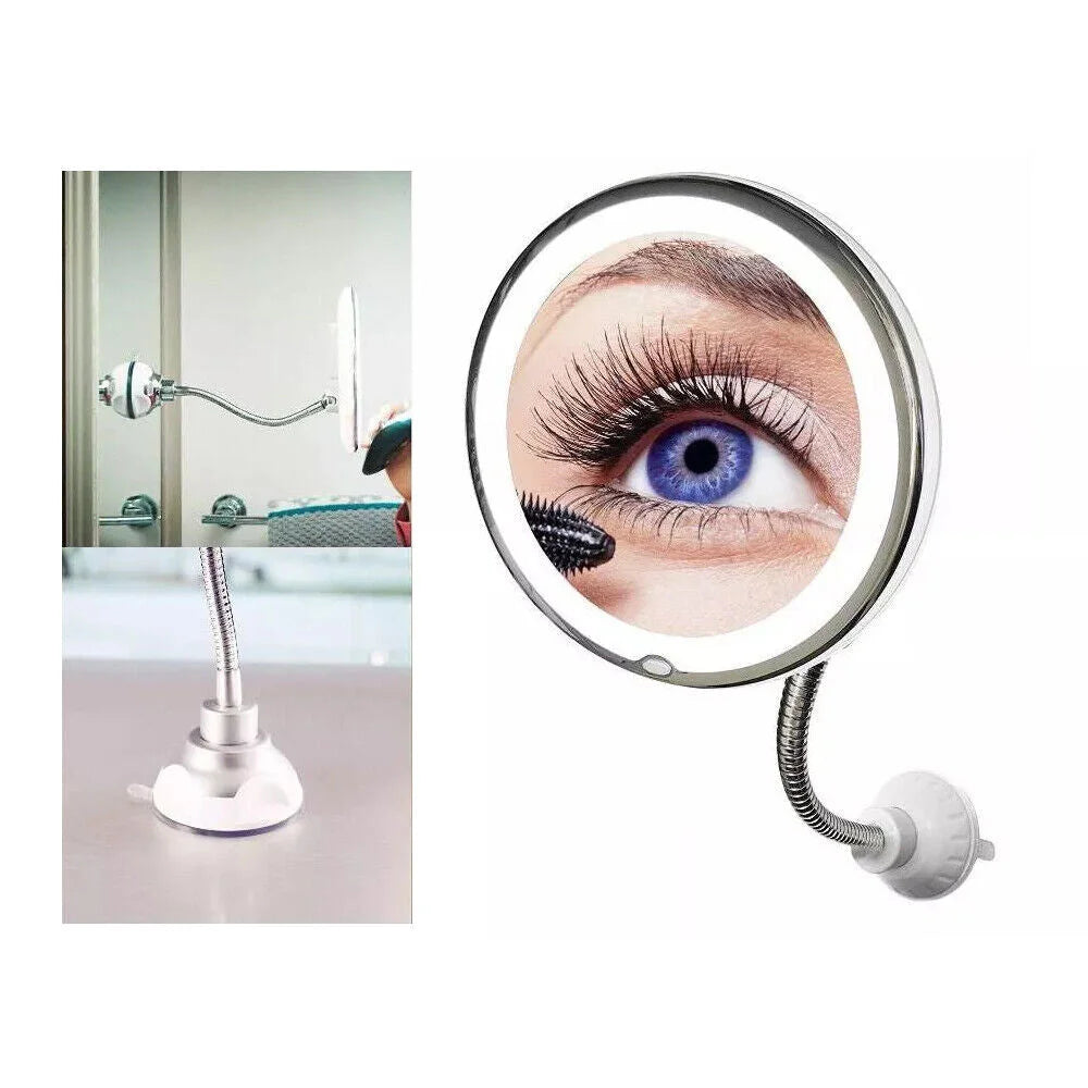 10X LED Magnifying Makeup Mirror 360° Rotation - Health &