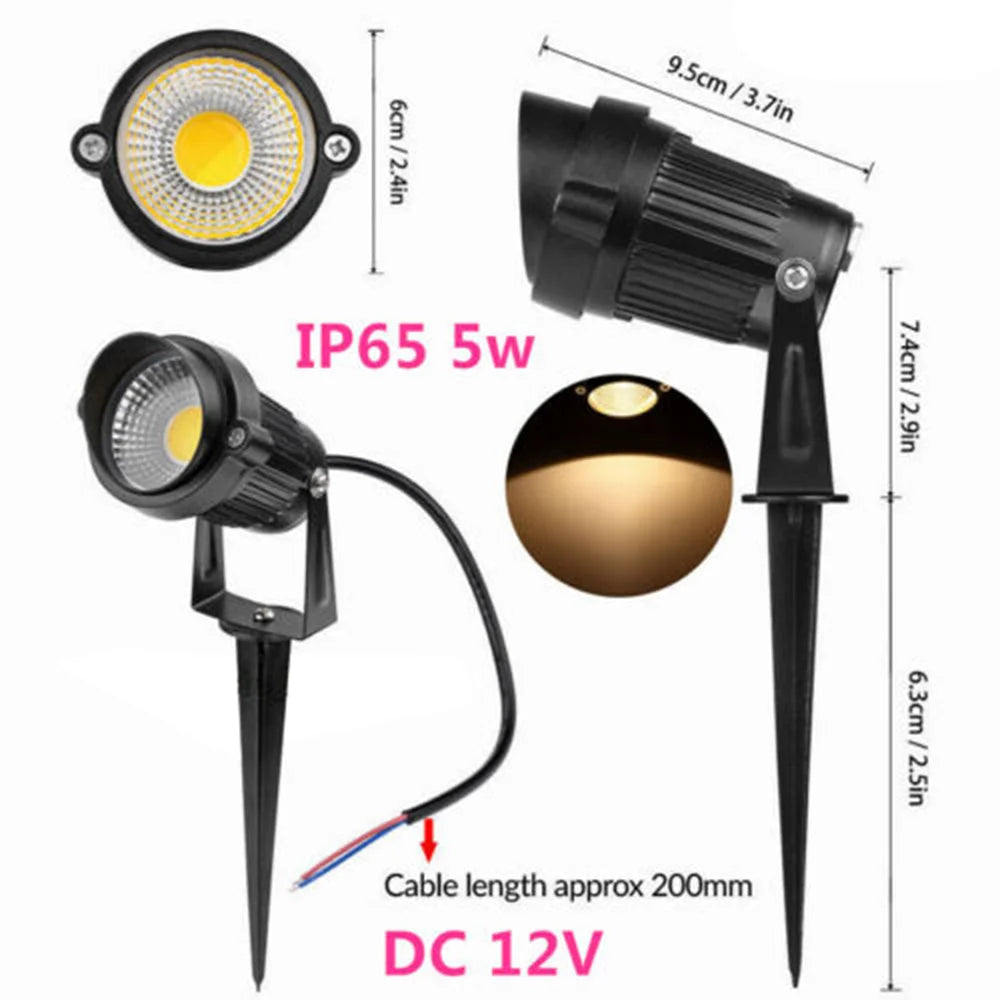 10X LED Spotlights Landscape Warm light Lamp Waterproof