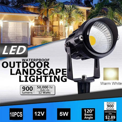 10X LED Spotlights Landscape Warm light Lamp Waterproof