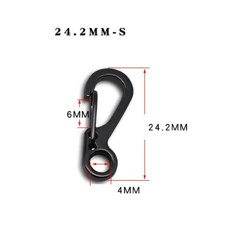 10X Mini Alloy Carabiner Keychain Durable Snap Spring Clip