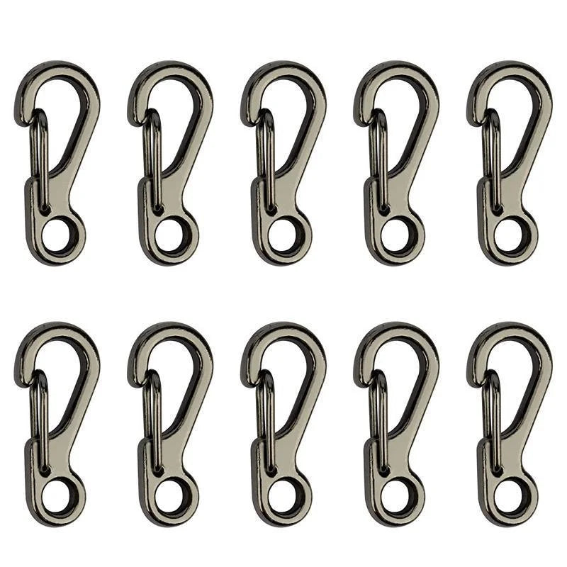 10X Mini Alloy Carabiner Keychain Durable Snap Spring Clip