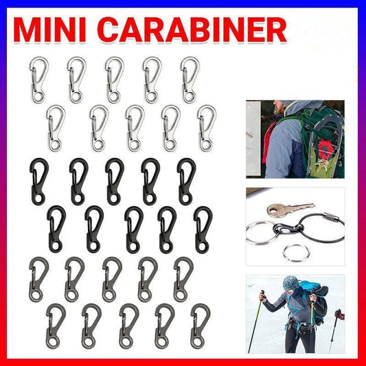 10X Mini Alloy Carabiner Keychain Durable Snap Spring Clip