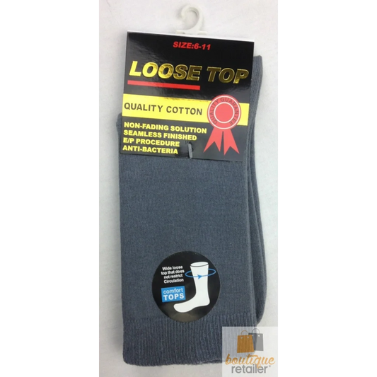 10x Pairs COTTON Rich LOOSE TOP SOCKS Medical Circulation