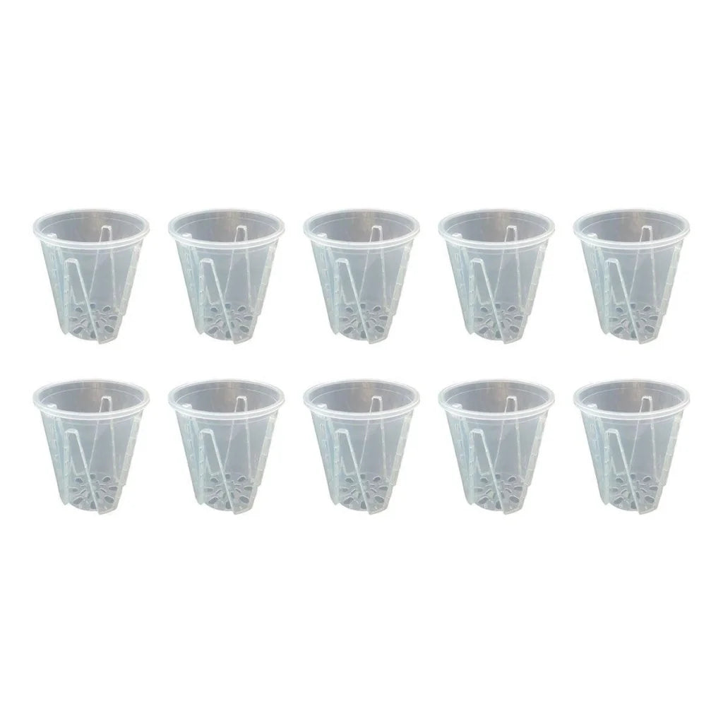 10xClear Plastic Orchid Pots with Holes for Phalaenopsis