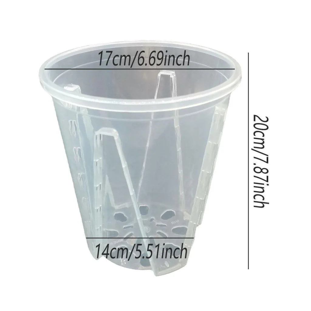 10xClear Plastic Orchid Pots with Holes for Phalaenopsis