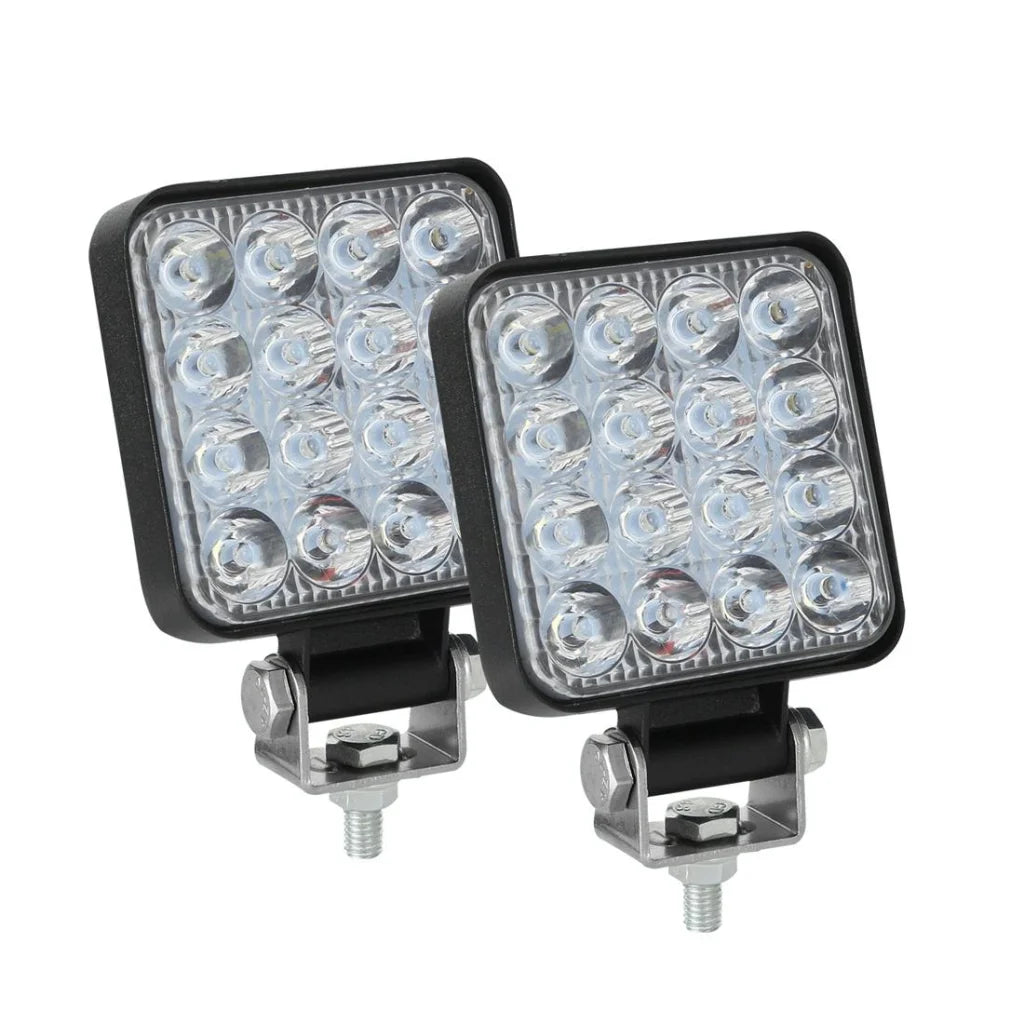 11.2W 10 - 30V Dc 6000K 3 Inch 16 Leds Square Offroad Truck