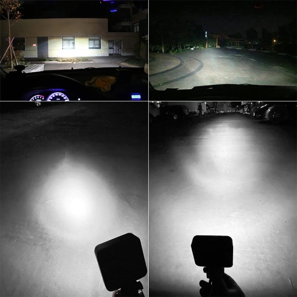11.2W 10 - 30V Dc 6000K 3 Inch 16 Leds Square Offroad Truck