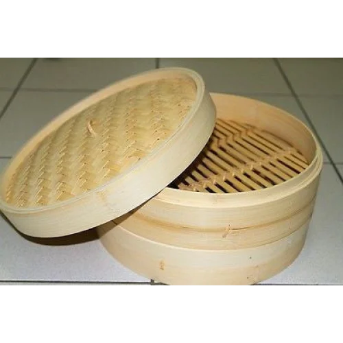 11 Inch Brand New Bamboo Steamer Set - 2 Steamer Baskets