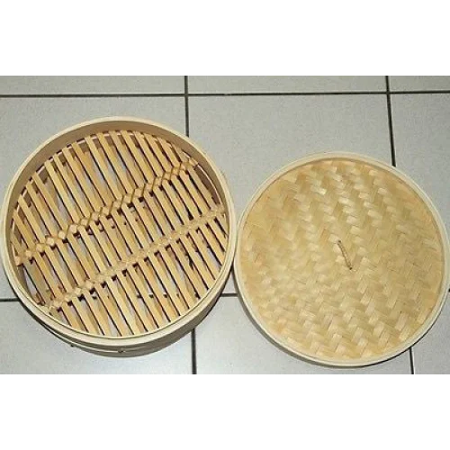 11 Inch Brand New Bamboo Steamer Set - 2 Steamer Baskets