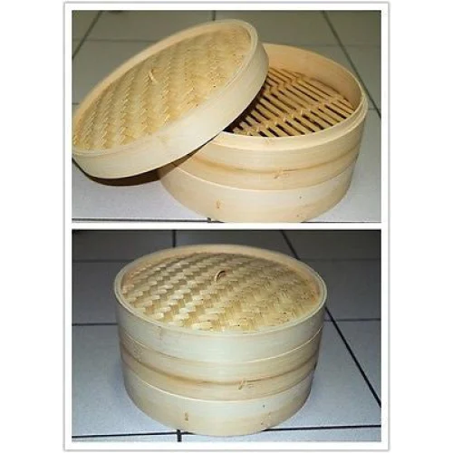 11 Inch Brand New Bamboo Steamer Set - 2 Steamer Baskets