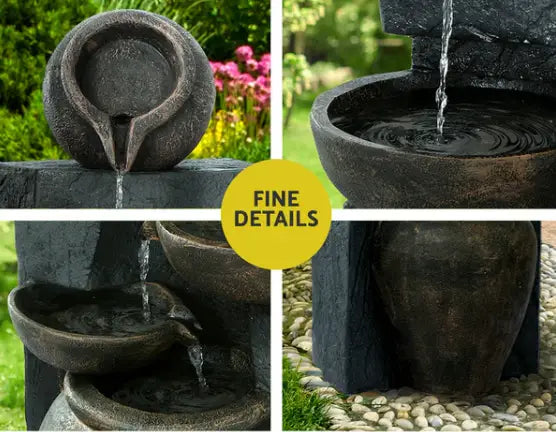 Bring Tranquility Home with a 5-Tier Solar Water Feature