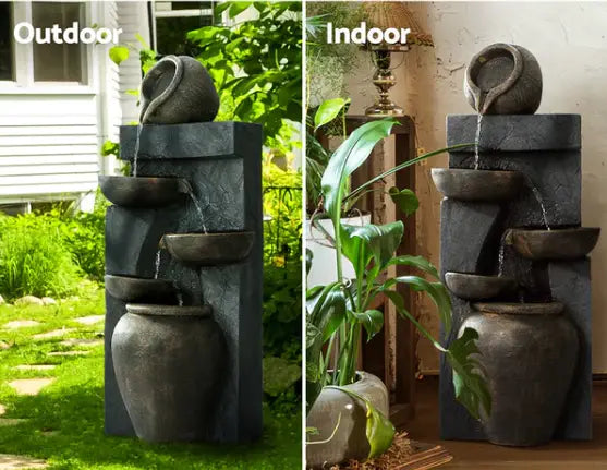 Bring Tranquility Home with a 5-Tier Solar Water Feature