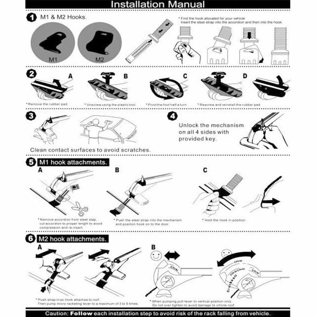 115cm Universal Car Roof Racks Carrier Adjustable Cross