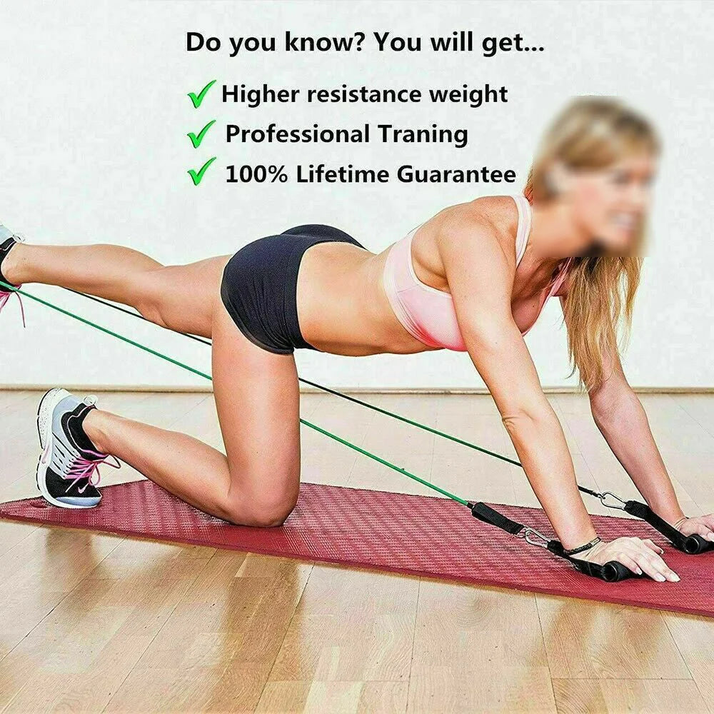 11Pcs/Set Pull Rope Belt Elastic Home Gym Fitness Exercise