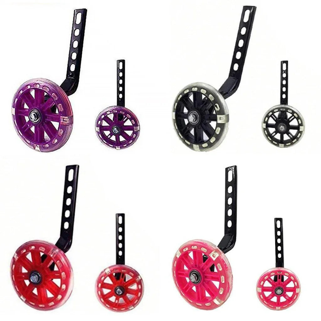 Inch bike training with wheels flashing pvc silent