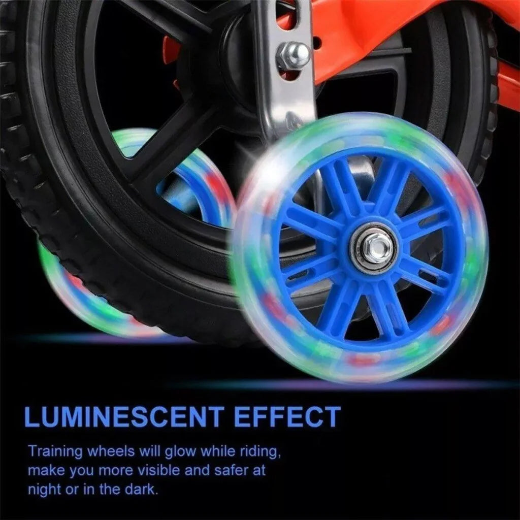 12–20 Inch Bike Training Wheels Flashing PVC Silent