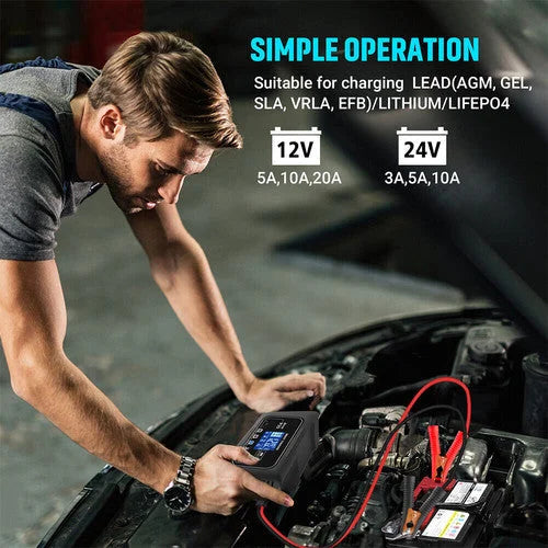 12/24V Automatic Car Battery Charger For Lithium Lifepo4