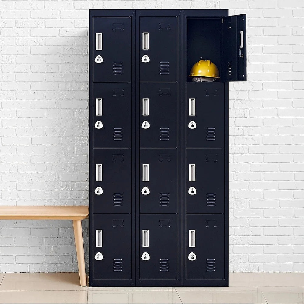 12-Door Locker for Office Gym Shed School Home Storage