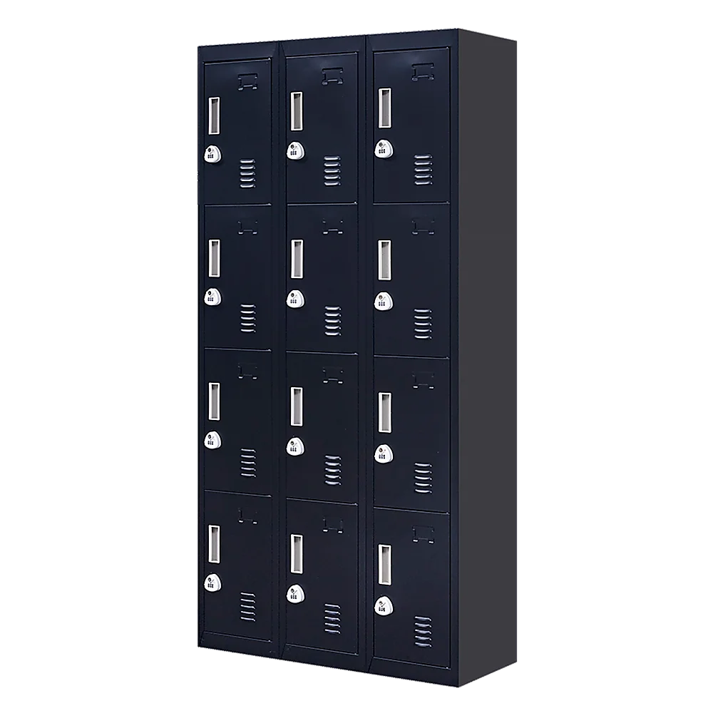 12-door 3-digit combination lock storage locker