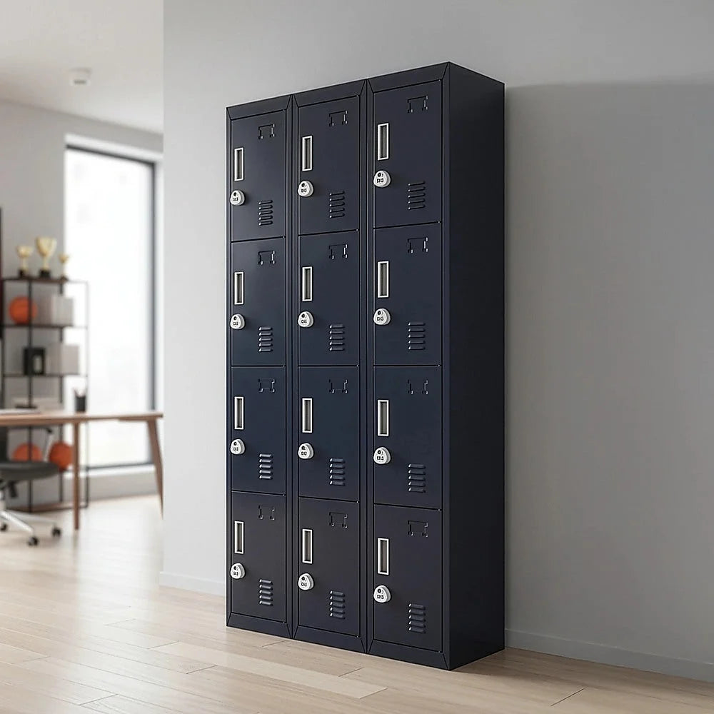 12-Door Locker for Office Gym Shed School Home Storage