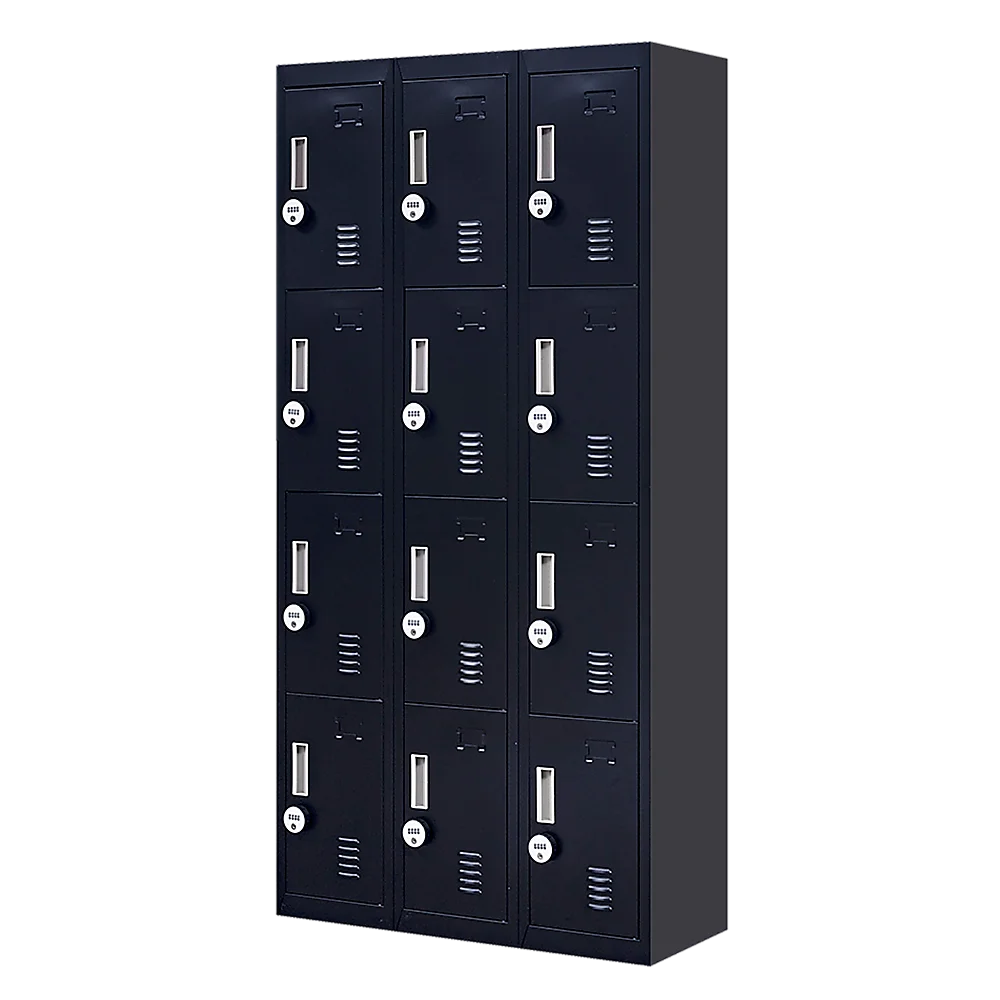 12-door 4-digit combination lock storage locker