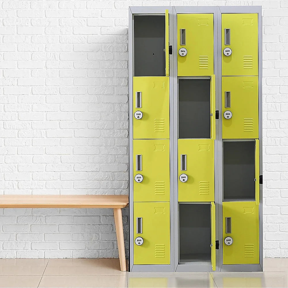 12-Door Locker for Office Gym Shed School Home Storage