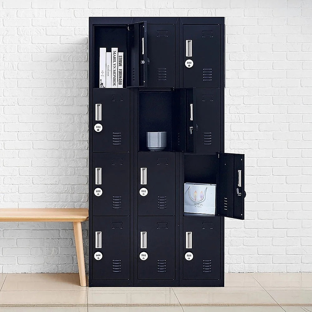 12-Door Locker for Office Gym Shed School Home Storage