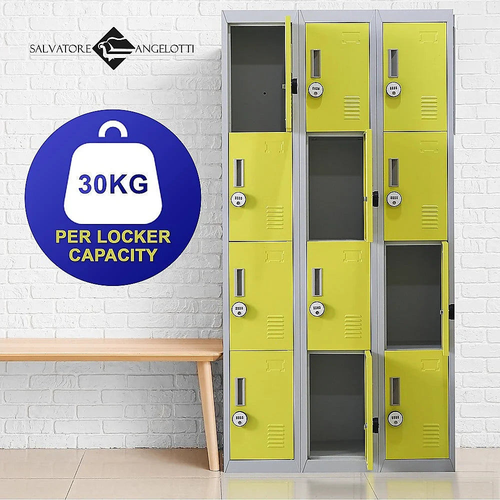 12-Door Locker for Office Gym Shed School Home Storage