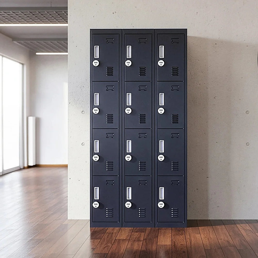 12-Door Locker for Office Gym Shed School Home Storage