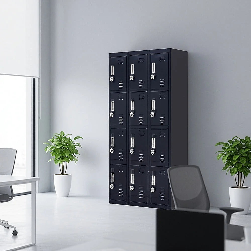 12-Door Locker for Office Gym Shed School Home Storage