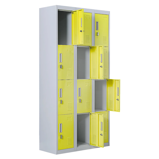 12-Door Locker for Office Gym Shed School Home Storage