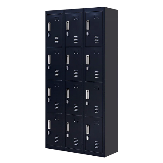 12-Door Locker for Office Gym Shed School Home Storage