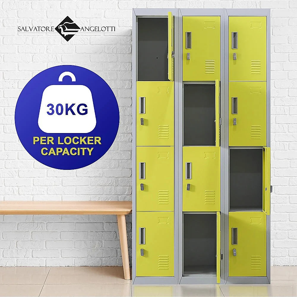 12-Door Locker for Office Gym Shed School Home Storage