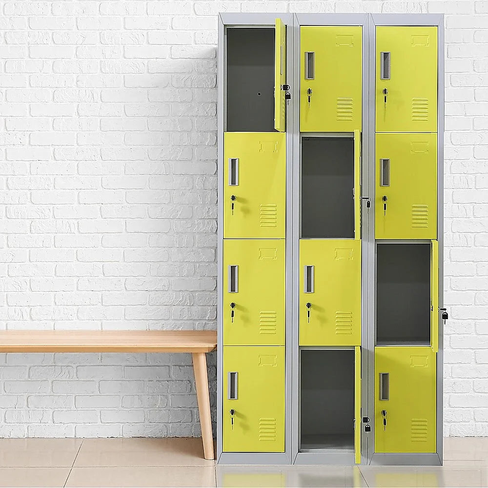 12-Door Locker for Office Gym Shed School Home Storage