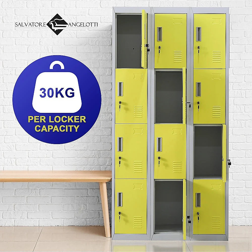 12-Door Locker for Office Gym Shed School Home Storage