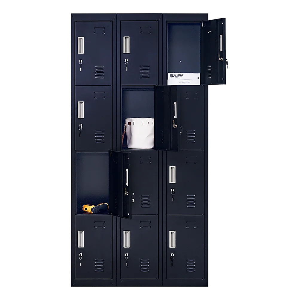 12-Door Locker for Office Gym Shed School Home Storage