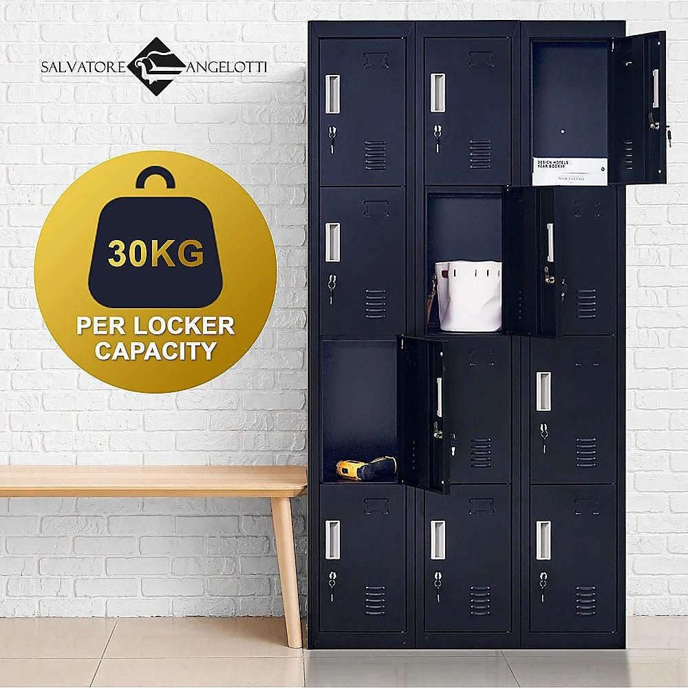 12-door key lock storage locker