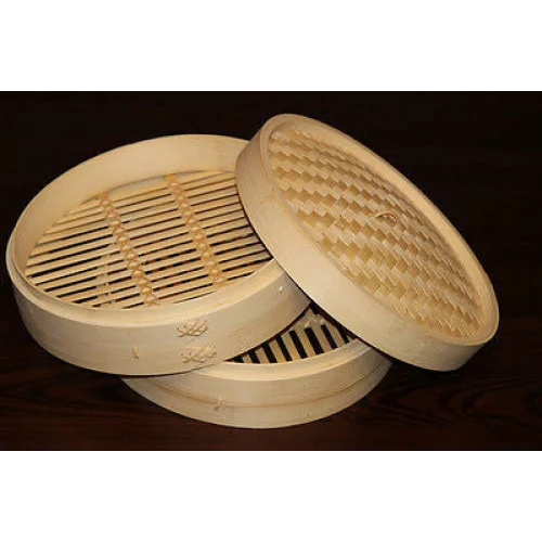 12 Inch Brand New Bamboo Steamer Set-2 Steamer Baskets