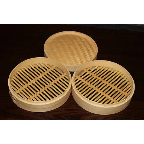 12 Inch Brand New Bamboo Steamer Set-2 Steamer Baskets