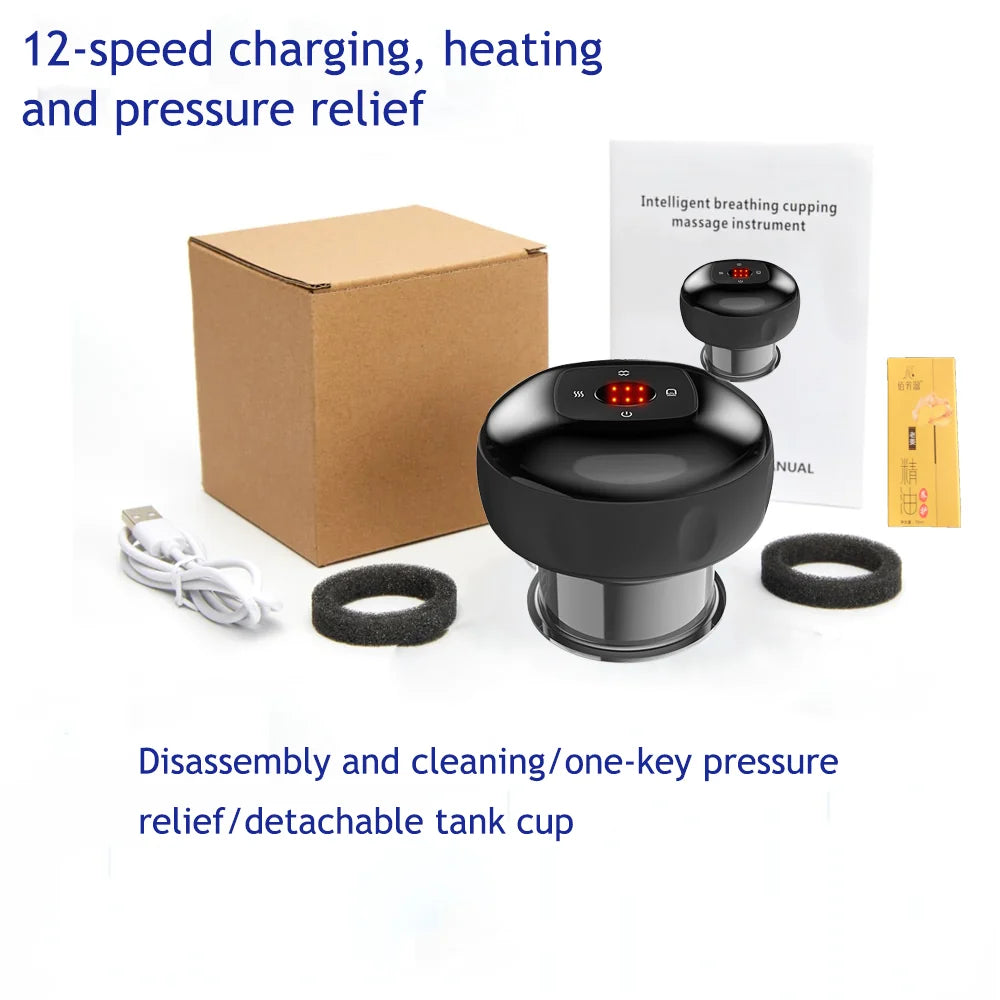 12 levels Electric Cupping Therapy Smart Scraping Massager