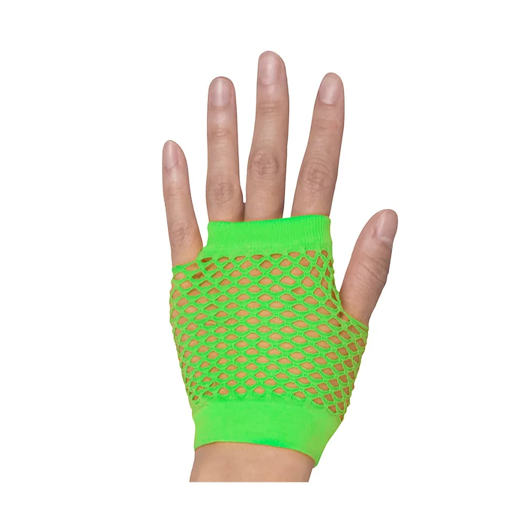 12 Pair Fishnet Gloves Fingerless Wrist Length 70s 80s
